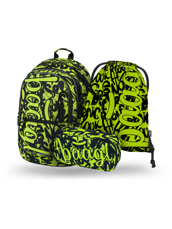 BAAGL  BAAGL 3 SET Core Lime: ruksak, pernica, vrećica