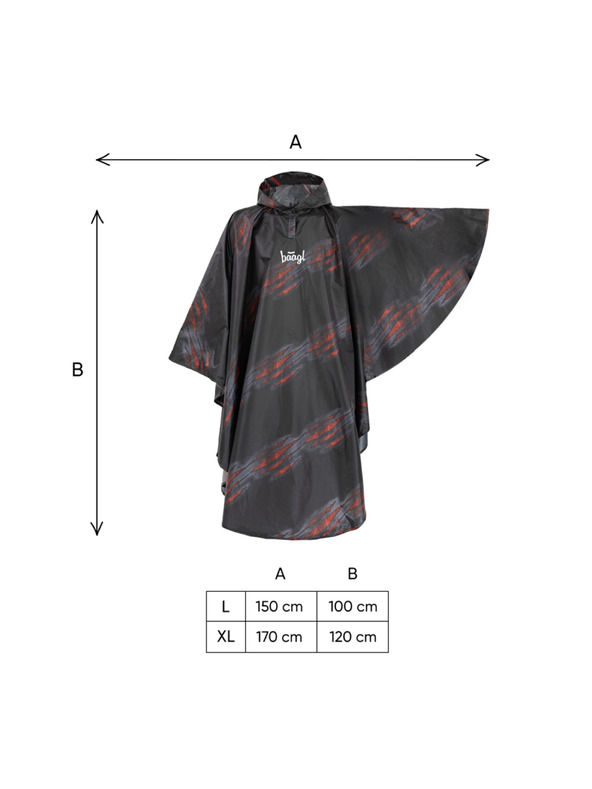 BAAGL  BAAGL Outdoor kabanica poncho Lava vel. L (150 -170 cm)