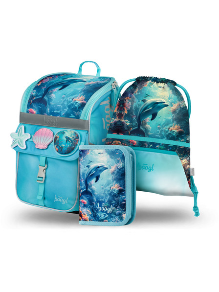 BAAGL  BAAGL SET 3 Zippy Delfin: torba, pernica, vrećica
