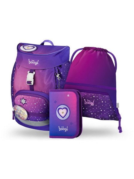 BAAGL  BAAGL SET 3 AIRY Konji srce: ruksak, pernica, vrećica