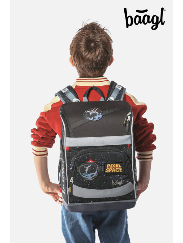 BAAGL  BAAGL Školska torba Zippy plus Pixel Space