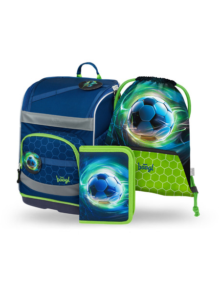 BAAGL  BAAGL SET 3 Zippy plus Nogometna lopta: školska torba, pernica, vrećica
