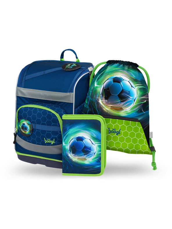 BAAGL  BAAGL SET 3 Zippy plus Nogometna lopta: školska torba, pernica, vrećica