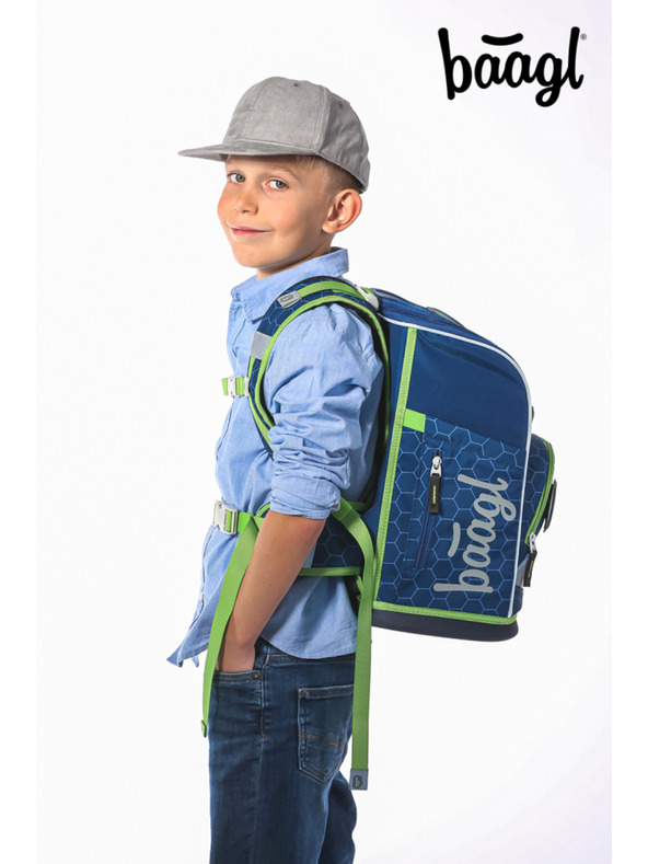 BAAGL  BAAGL SET 3 Zippy plus Nogometna lopta: školska torba, pernica, vrećica