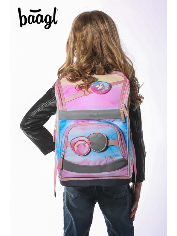 BAAGL  BAAGL SET 3 Zippy plus Rainbow Unicorn: torba, pernica, vrećica