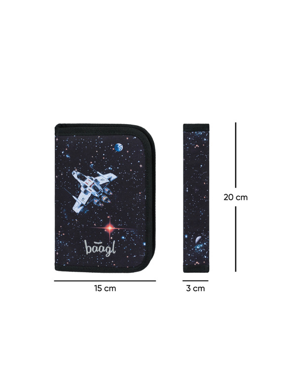 BAAGL  BAAGL Školska pernica jednokatnica Pixel Space