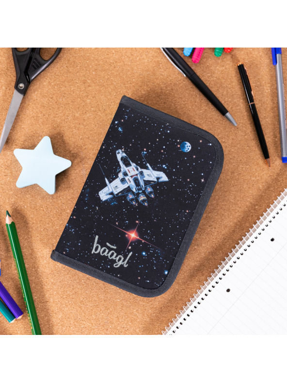 BAAGL  BAAGL Školska pernica jednokatnica Pixel Space