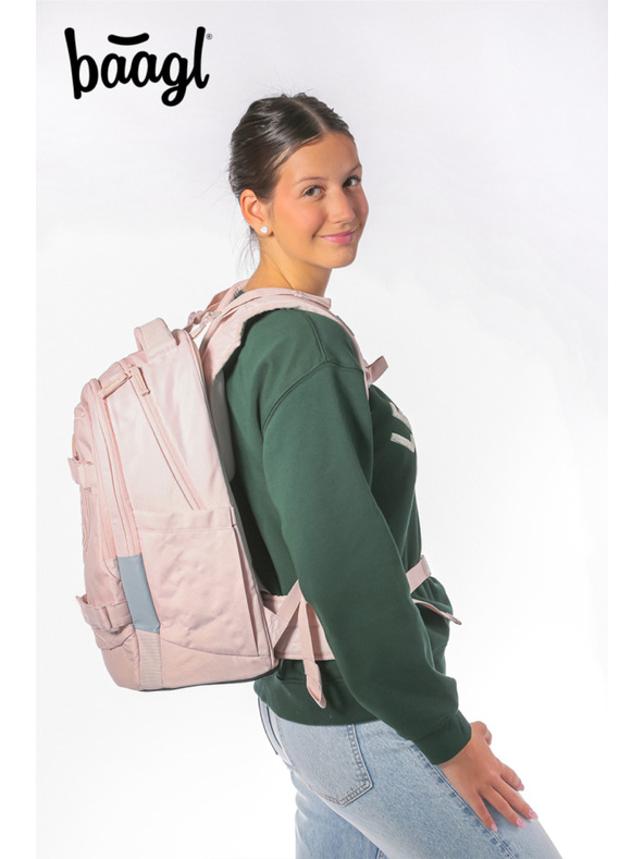 BAAGL  BAAGL SET 3 Skate max Creamy: ruksak, pernica, vrećica