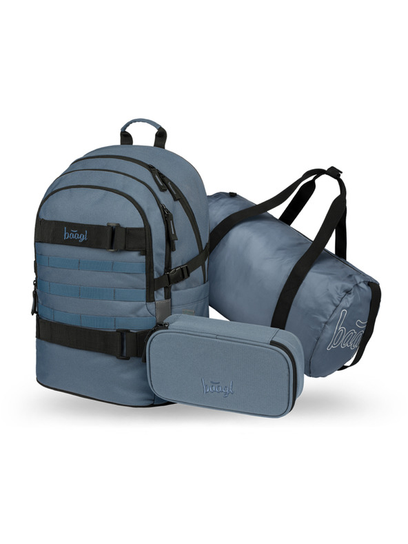 BAAGL  BAAGL SET 3 Skate Dust Blue: ruksak, pernica, sportska torba