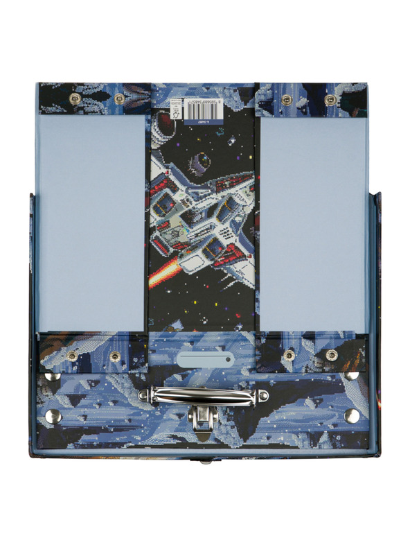 BAAGL  BAAGL Sklopivi školski kovčeg Pixel Space s metalnim elementima