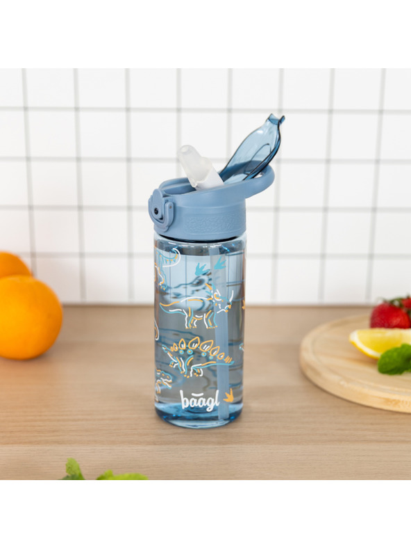 BAAGL  BAAGL Tritanska boca za piće sa slamkom Dino 500 ml