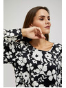 Moodo Cvjetna crno-bijela bluza Moodo