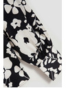 Moodo Cvjetna crno-bijela bluza Moodo