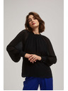 Moodo Crna bluza s prozirnim rukavima