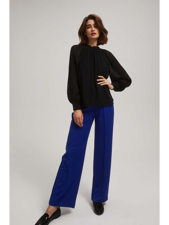 Moodo Crna bluza s prozirnim rukavima