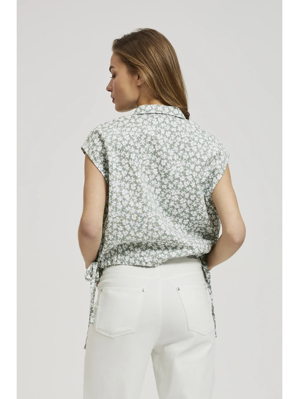 Moodo Uzorkovana bluza na vezivanje