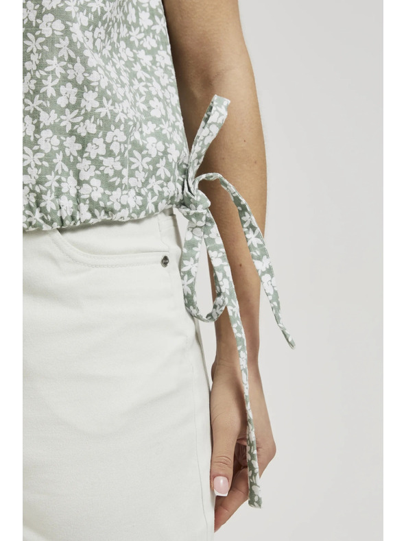 Moodo Uzorkovana bluza na vezivanje