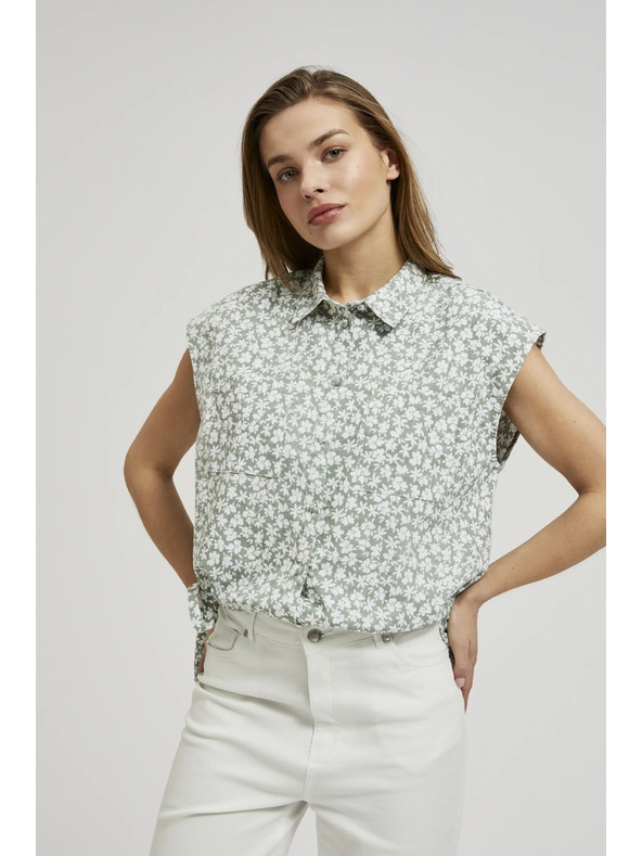 Moodo Uzorkovana bluza na vezivanje