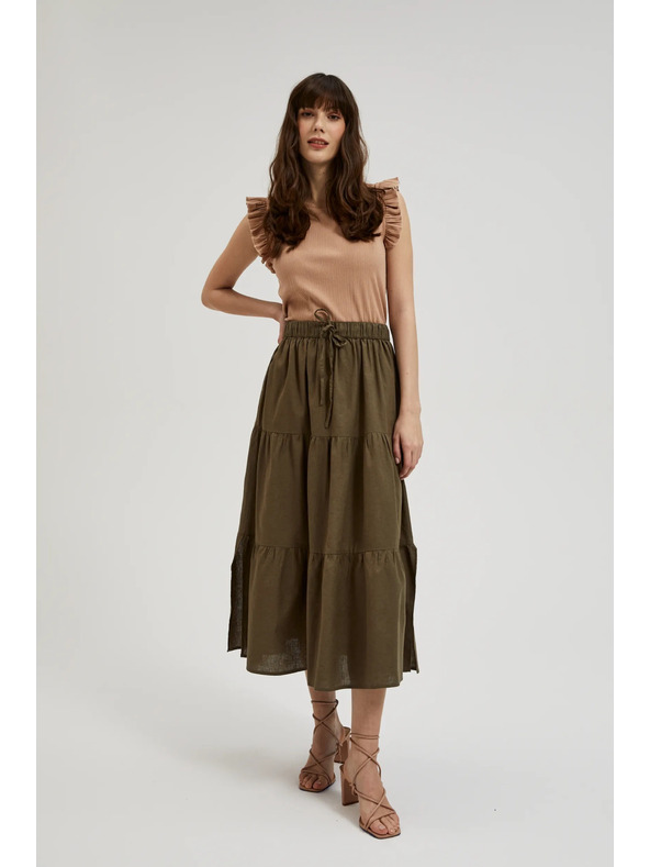 Moodo Khaki široka suknja Moodo