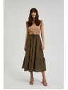 Moodo Khaki široka suknja Moodo