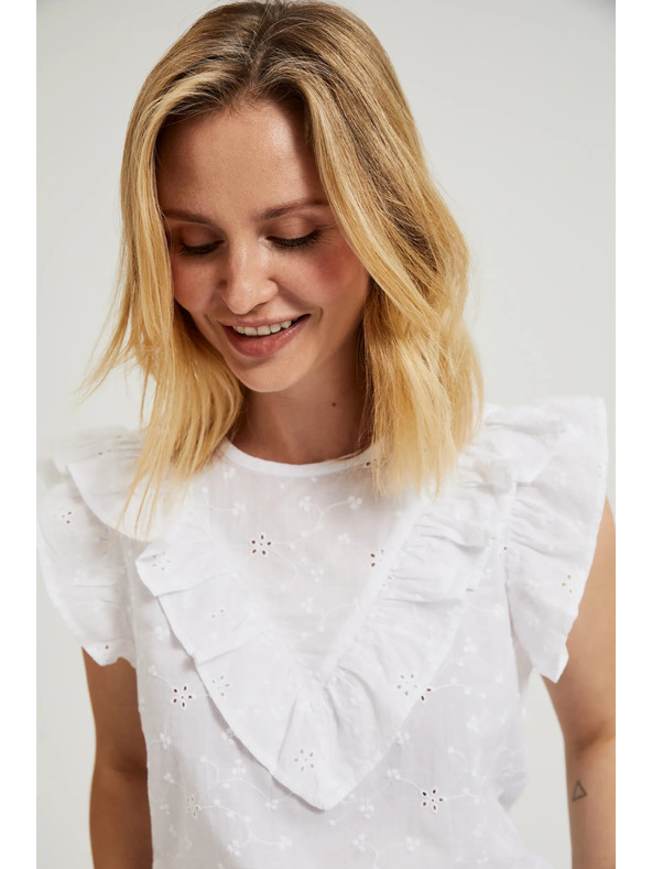 Moodo Bijeli top s volanima
