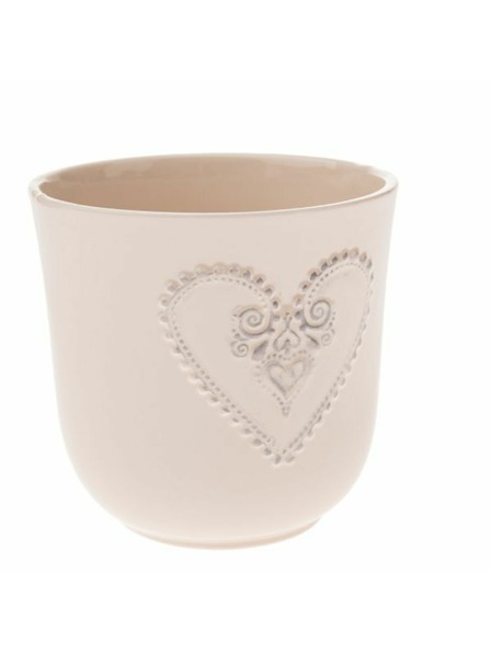 Casa de Engel Keramički poklopac za cvijetnjak sa srcem, 0/24