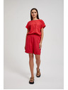 Moodo Crvene lanene kratke hlače