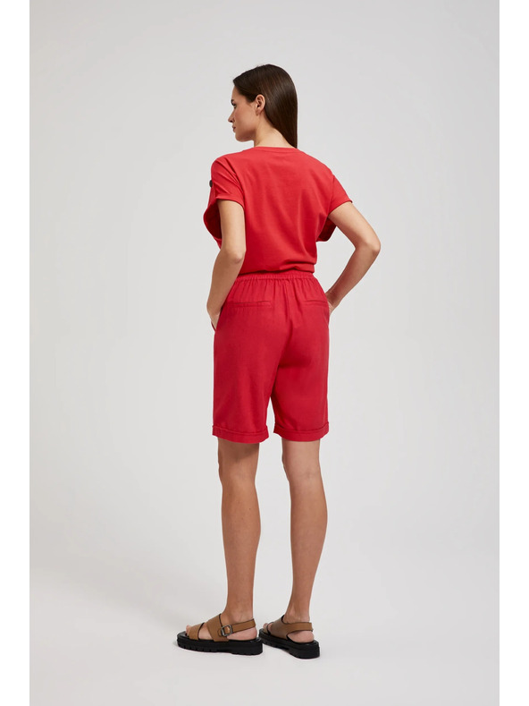 Moodo Crvene lanene kratke hlače