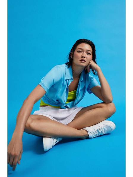 Moodo Svijetloplava košulja s kratkim rukavima