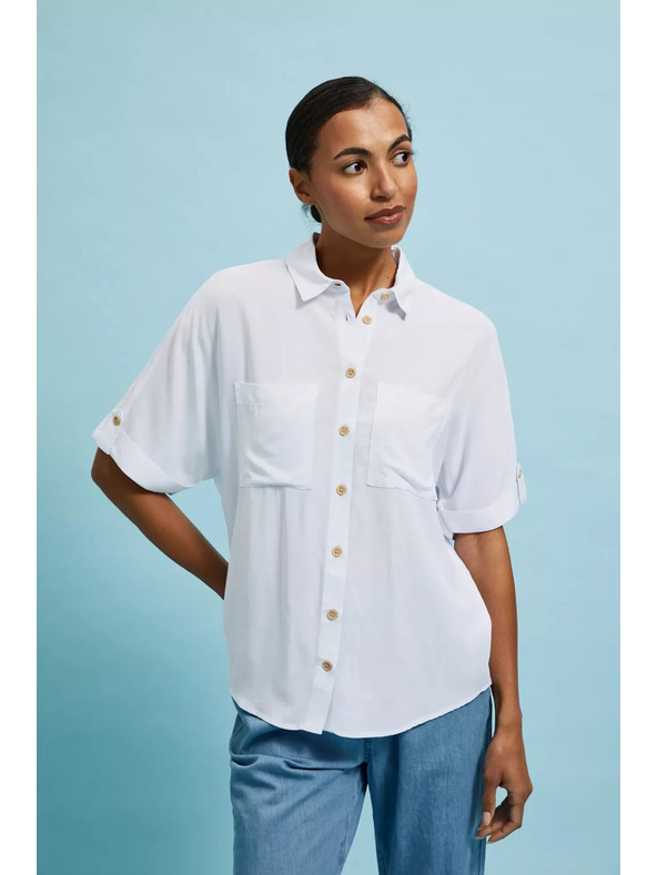 Moodo Bijela košulja s kratkim rukavima