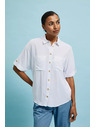 Moodo Bijela košulja s kratkim rukavima