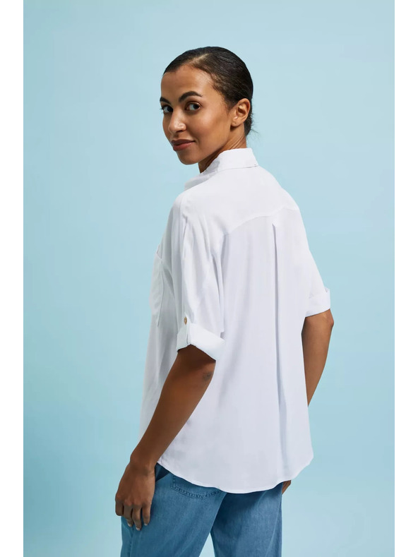Moodo Bijela košulja s kratkim rukavima