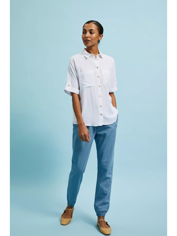 Moodo Bijela košulja s kratkim rukavima