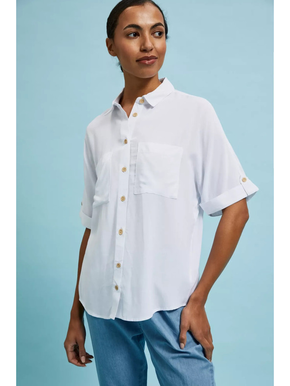Moodo Bijela košulja s kratkim rukavima