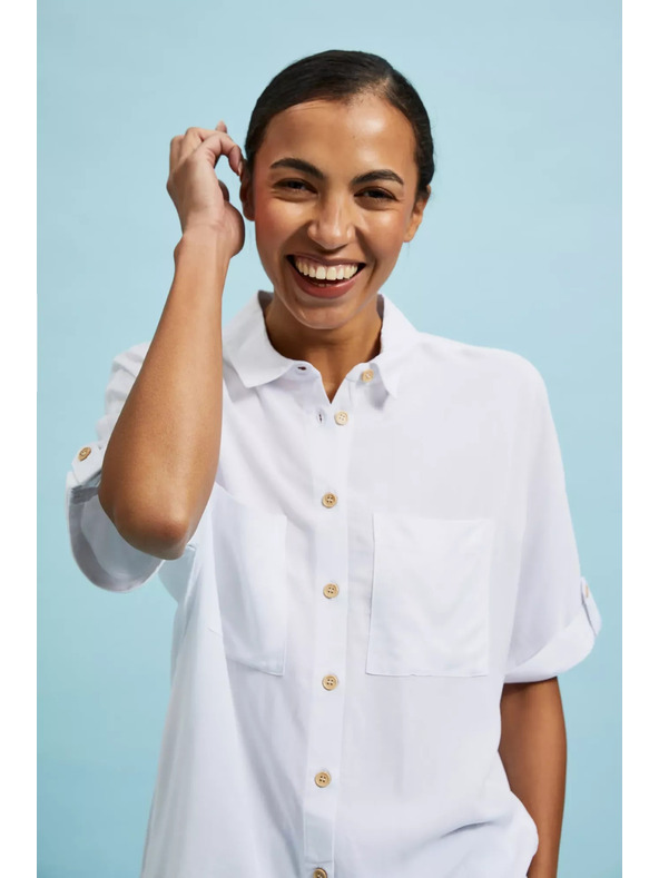 Moodo Bijela košulja s kratkim rukavima