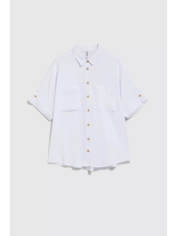 Moodo Bijela košulja s kratkim rukavima