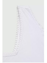 Moodo Bijela majica na bretele s ukrašenim rubom