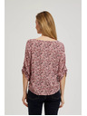 Moodo Ružasta bluza s vezivanjem