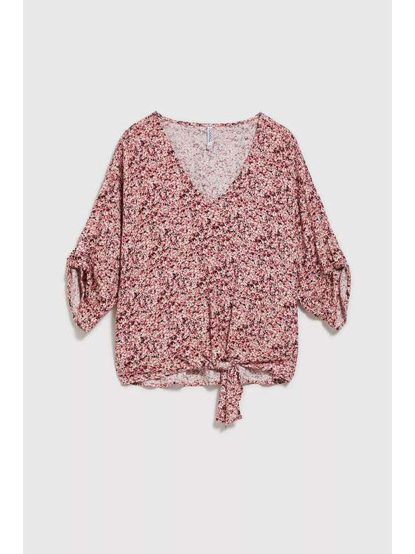 Moodo Ružasta bluza s vezivanjem