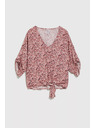 Moodo Ružasta bluza s vezivanjem