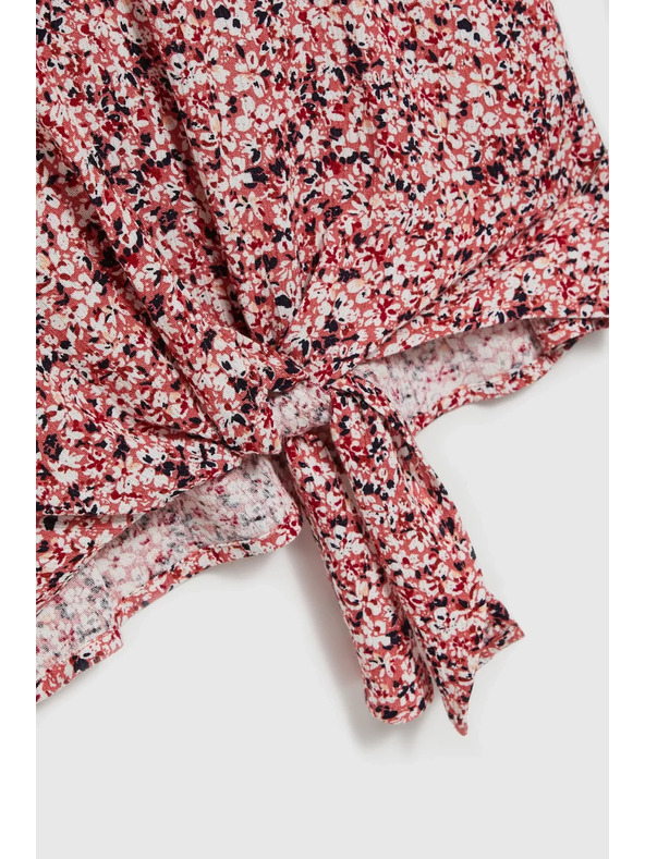 Moodo Ružasta bluza s vezivanjem