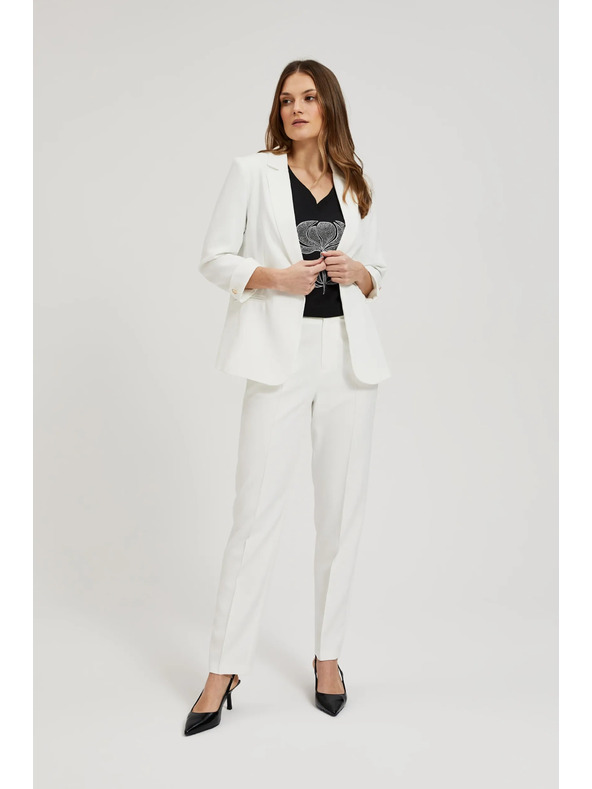 Moodo Bijele ravne hlače Moodo