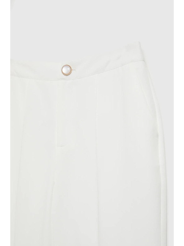 Moodo Bijele ravne hlače Moodo