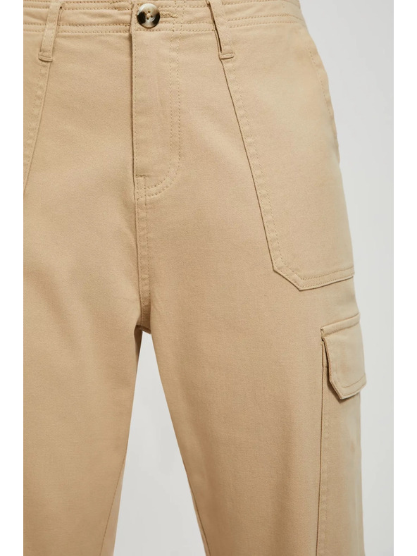Moodo Bež hlače s džepovima