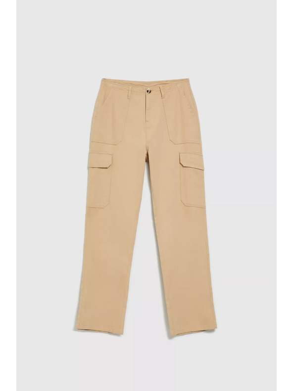 Moodo Bež hlače s džepovima