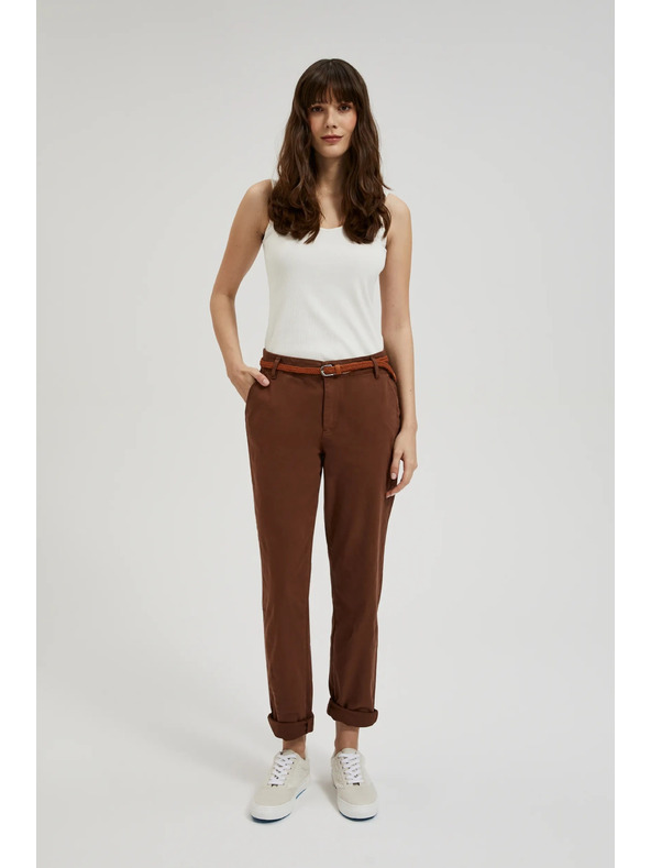 Moodo Smeđe hlače s remenom