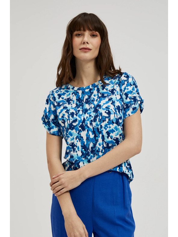 Moodo Plava uzorirana bluza