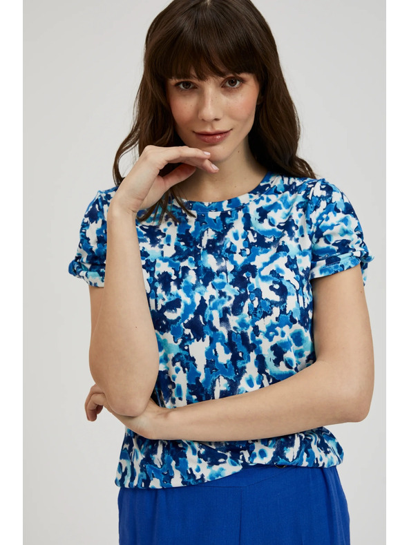 Moodo Plava uzorirana bluza