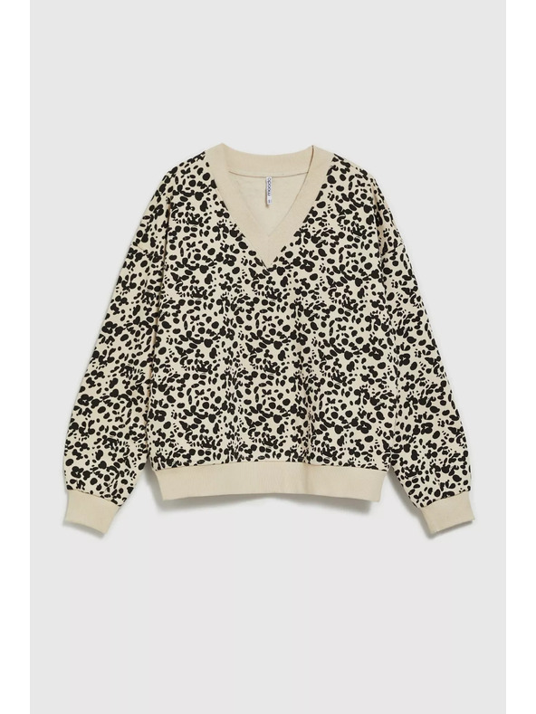 Moodo Uzorirana mikina s V-izrezom