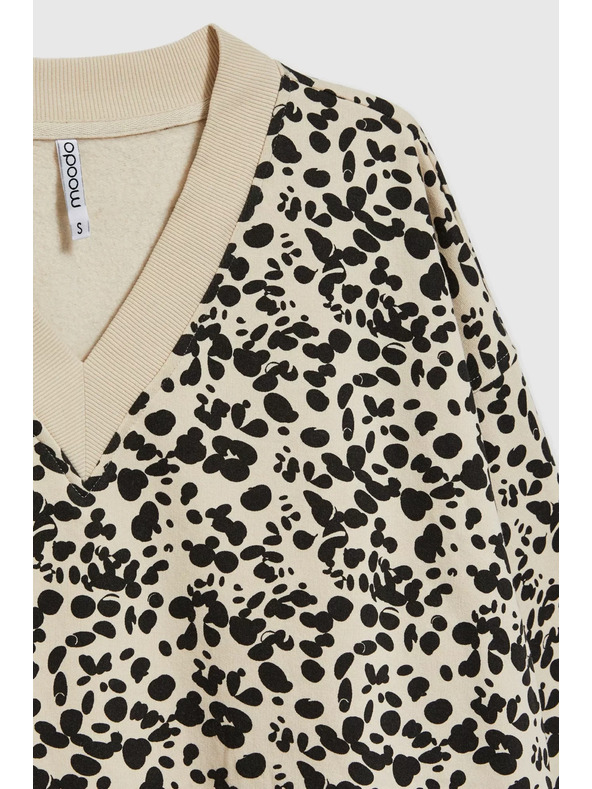 Moodo Uzorirana mikina s V-izrezom